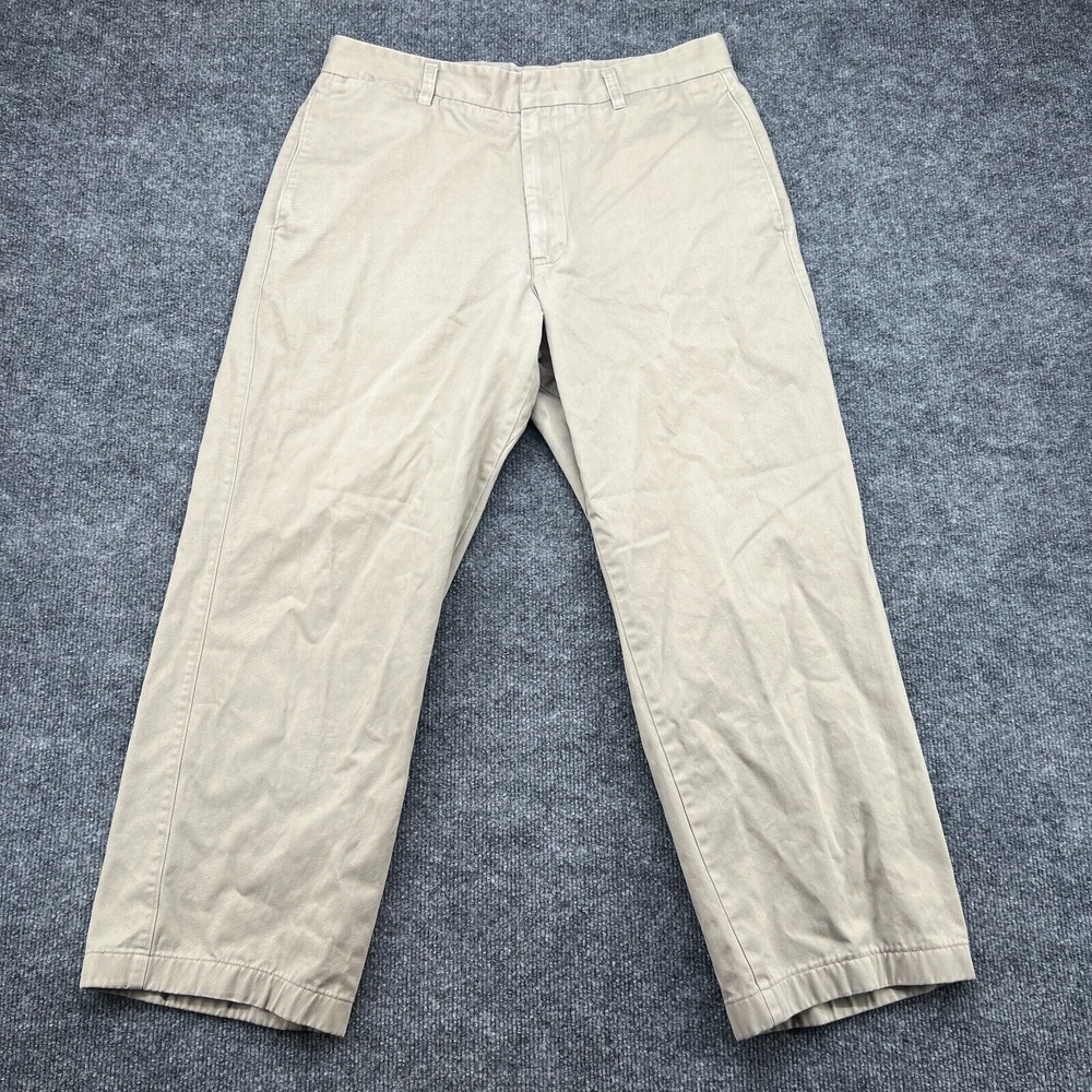 Zegna Sport Khaki Pants Trousers Cotton Stretch Chinos Size 34 (Actual 32x26)